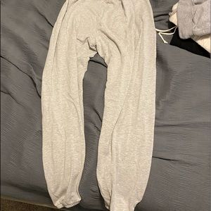 light grey furry sweats